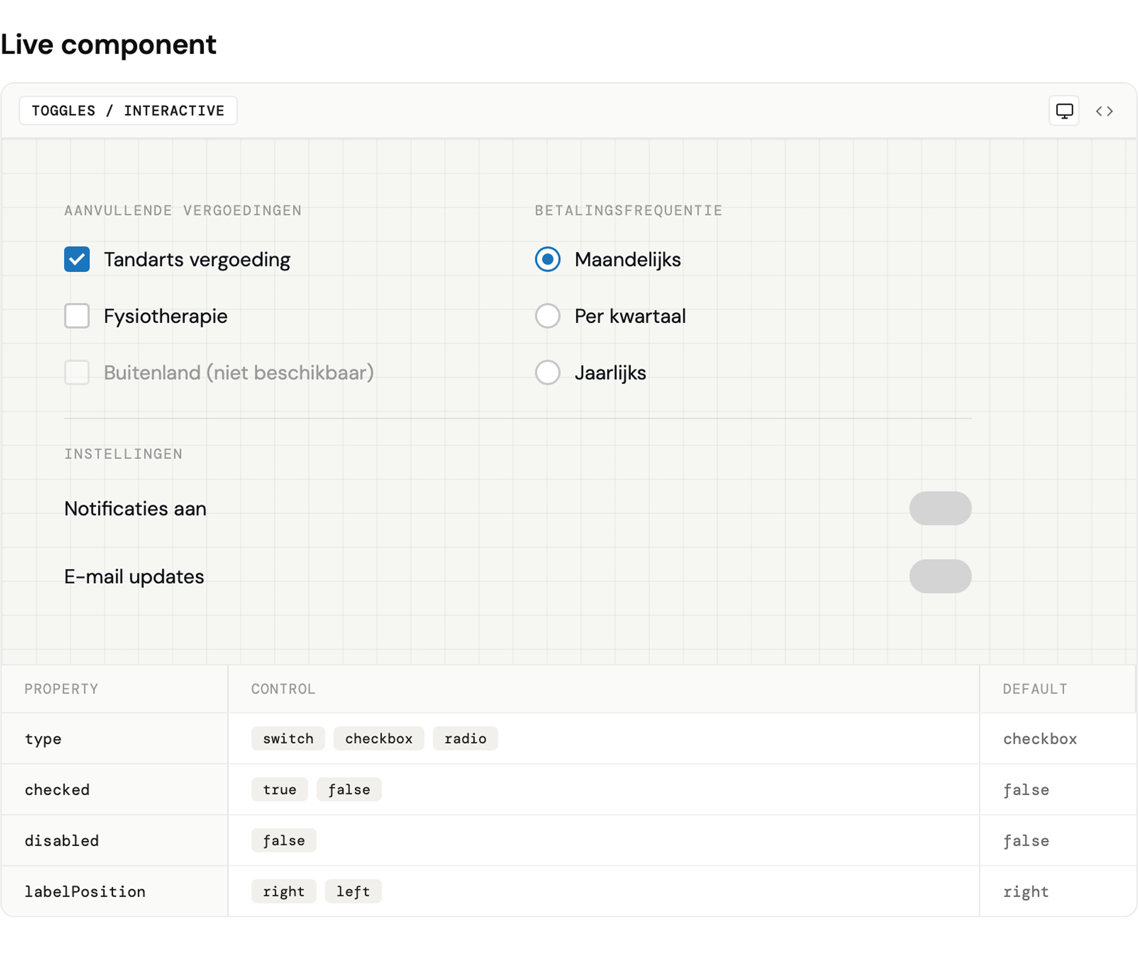 Documentation overview screenshot