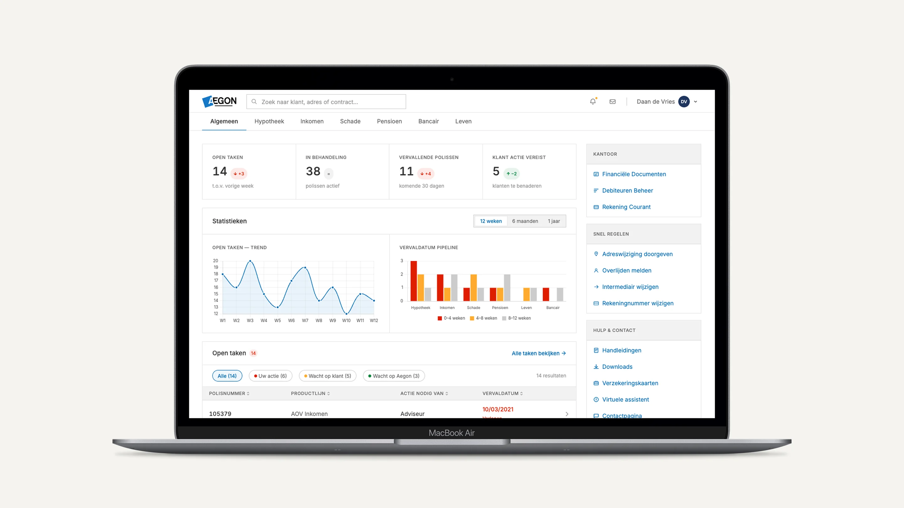 AIP 3.0 homepage with role-scoped tiles, role-aware dashboard, and persistent search